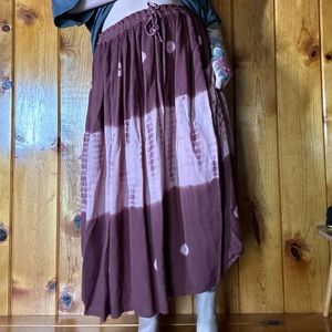 Boho Hippie Tie Dye Maxi Skirt